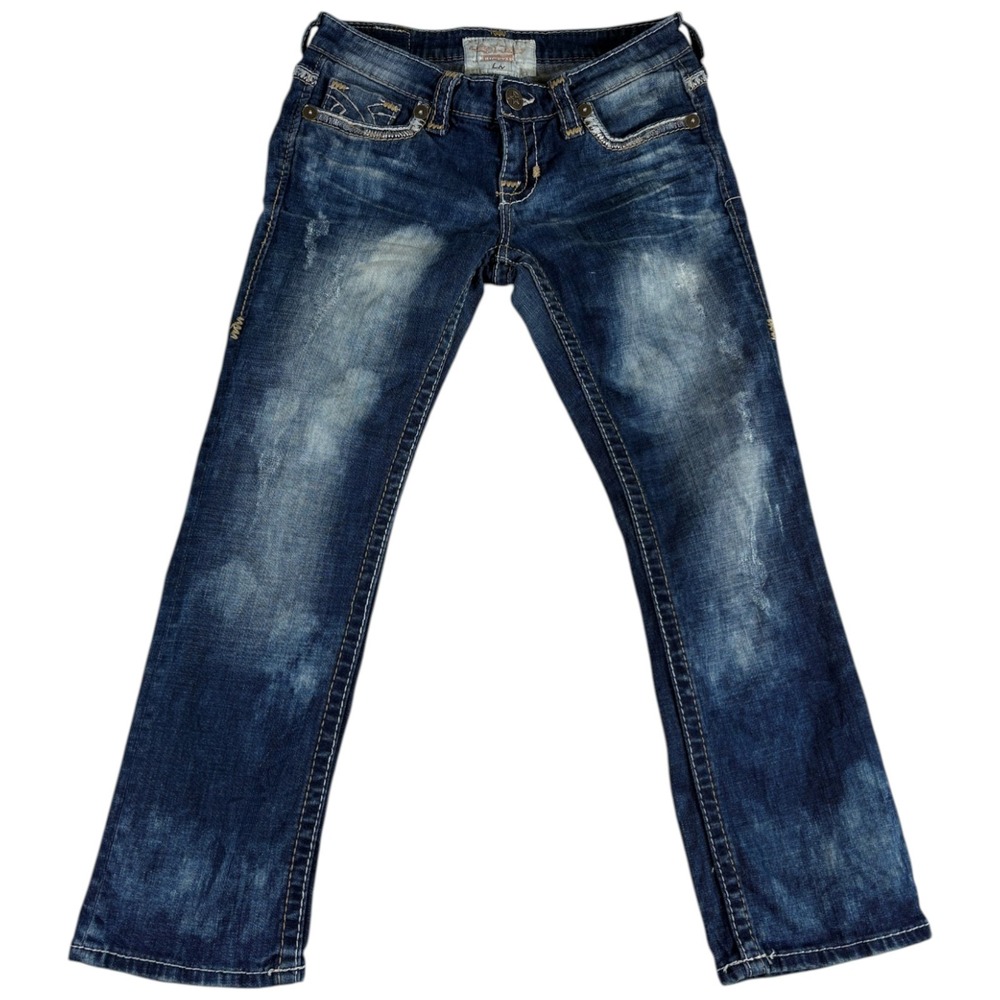 Buckle Big Star Vintage Liv Cropped Jeans Womens 27 Blue Denim Stretch Travel